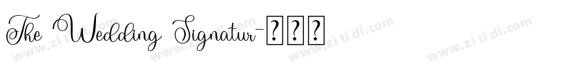 The Wedding Signatur字体转换